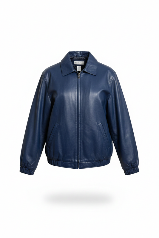 Leather Italian Blue Jacket