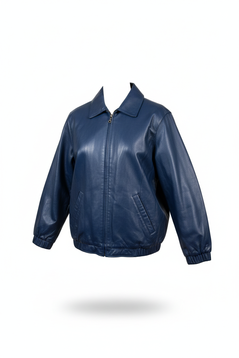Leather Italian Blue Jacket