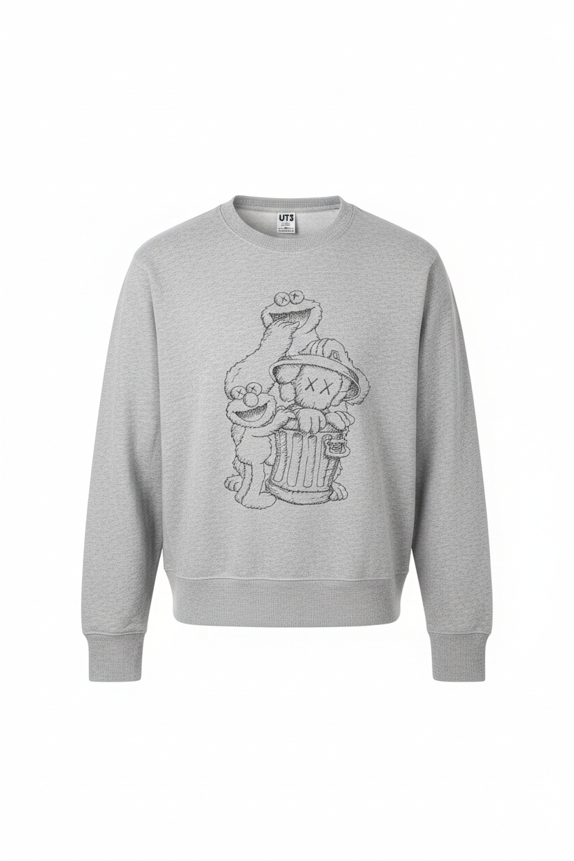 KAWS x Uniqlo x Sesame Street Crewneck