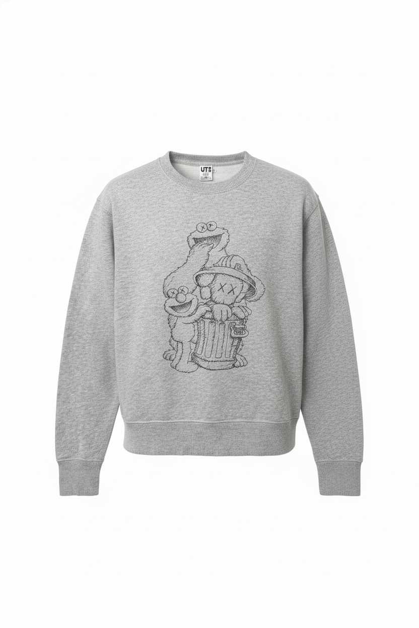 KAWS x Uniqlo x Sesame Street Crewneck